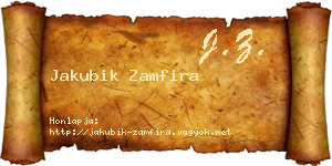 Jakubik Zamfira névjegykártya